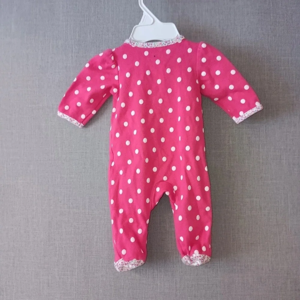 Vintage Y2K Baby Romper‎ Lot Newborn Pink Floral Bunny Polka Dot Carters